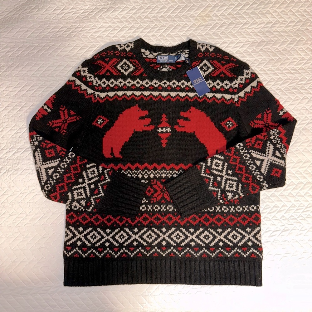 Polo by Ralph Lauren Bear Holiday Sweater (XL)